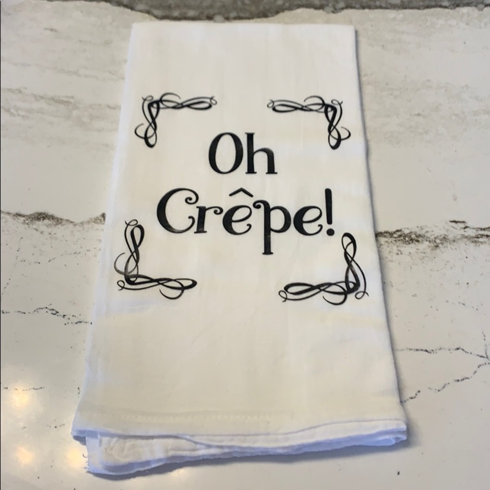 Handmade Kitchen Towel “Oh Crepe!” NWOT